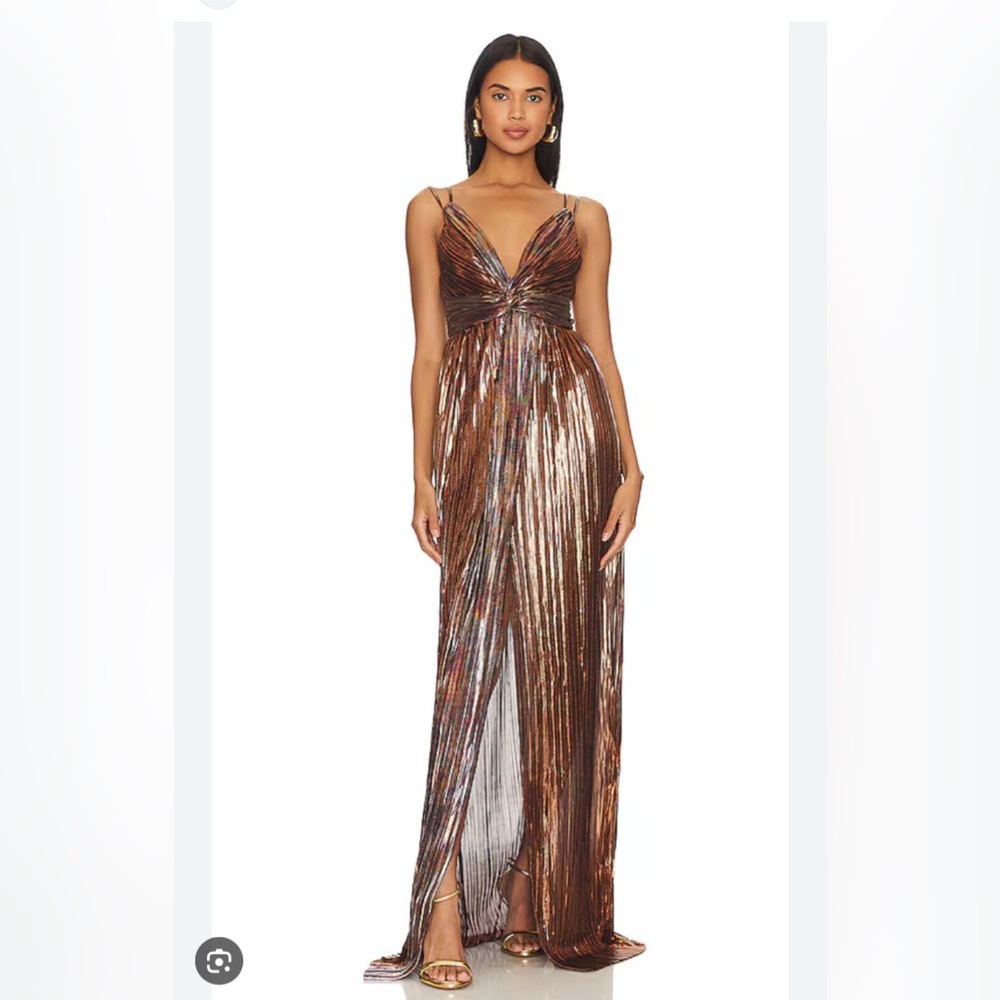 Sabina Musayev Bronze Naomi Dress